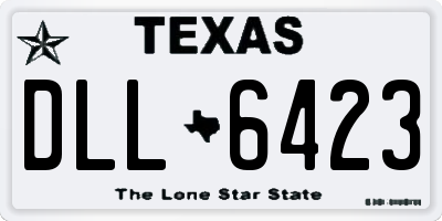 TX license plate DLL6423