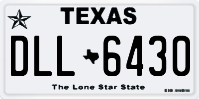 TX license plate DLL6430