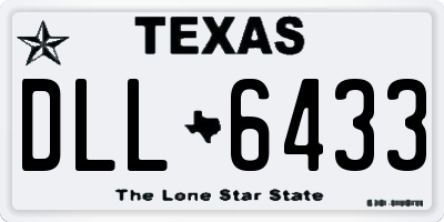 TX license plate DLL6433