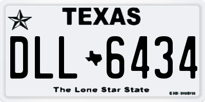 TX license plate DLL6434