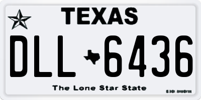 TX license plate DLL6436