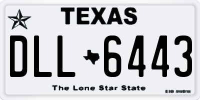 TX license plate DLL6443