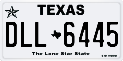 TX license plate DLL6445