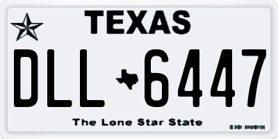 TX license plate DLL6447