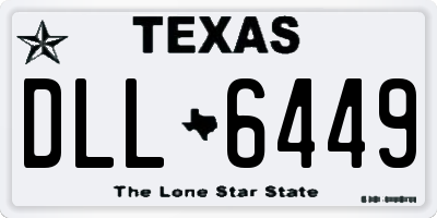 TX license plate DLL6449