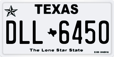 TX license plate DLL6450