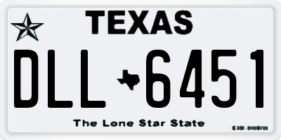 TX license plate DLL6451