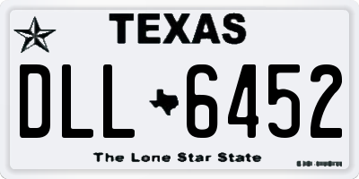 TX license plate DLL6452