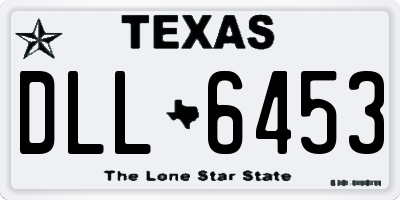 TX license plate DLL6453
