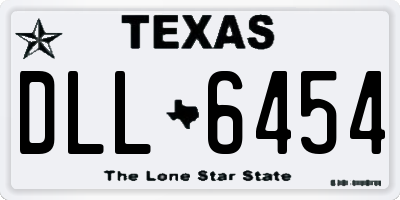 TX license plate DLL6454