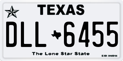 TX license plate DLL6455