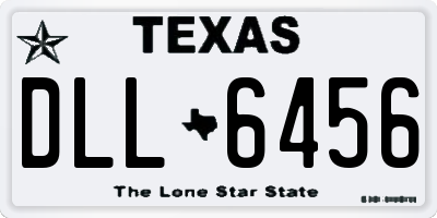 TX license plate DLL6456