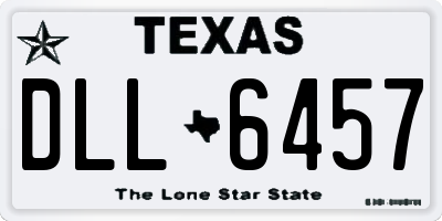 TX license plate DLL6457
