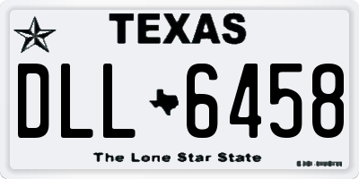 TX license plate DLL6458