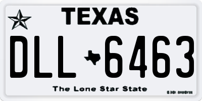 TX license plate DLL6463