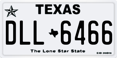 TX license plate DLL6466