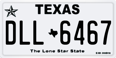 TX license plate DLL6467