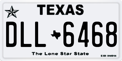 TX license plate DLL6468