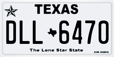 TX license plate DLL6470