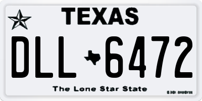 TX license plate DLL6472