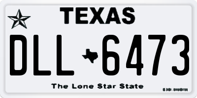 TX license plate DLL6473