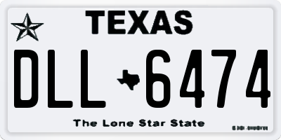 TX license plate DLL6474