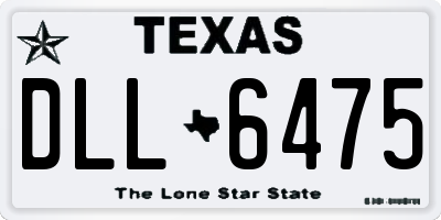 TX license plate DLL6475