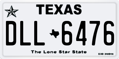 TX license plate DLL6476