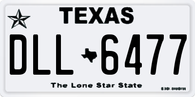TX license plate DLL6477