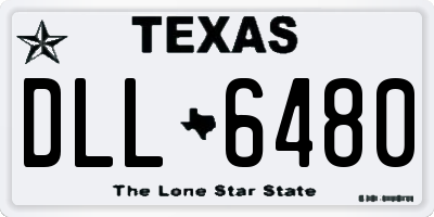 TX license plate DLL6480
