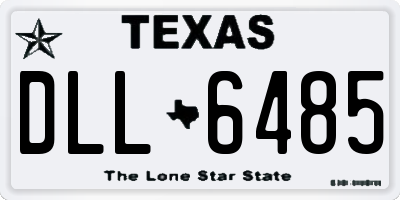 TX license plate DLL6485