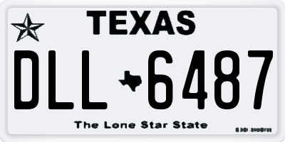 TX license plate DLL6487