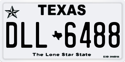 TX license plate DLL6488