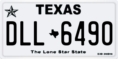 TX license plate DLL6490