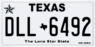 TX license plate DLL6492