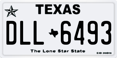TX license plate DLL6493