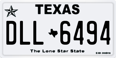 TX license plate DLL6494