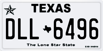 TX license plate DLL6496