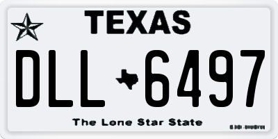TX license plate DLL6497