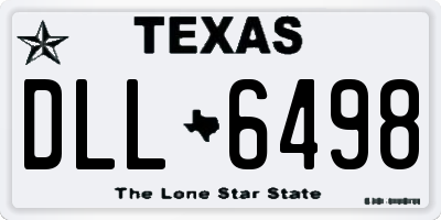 TX license plate DLL6498
