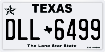 TX license plate DLL6499