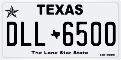 TX license plate DLL6500