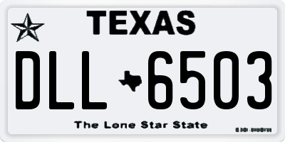 TX license plate DLL6503