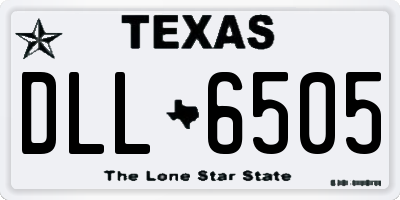 TX license plate DLL6505