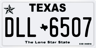 TX license plate DLL6507