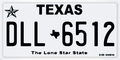TX license plate DLL6512