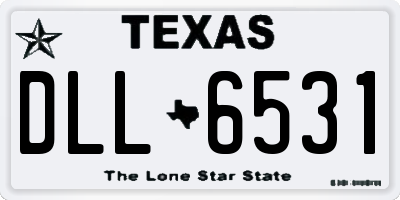 TX license plate DLL6531