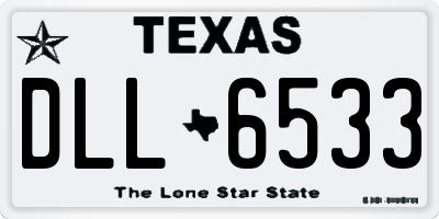 TX license plate DLL6533