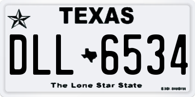 TX license plate DLL6534