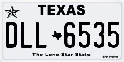 TX license plate DLL6535